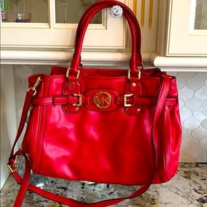 Michael Kors Red Leather Handbag